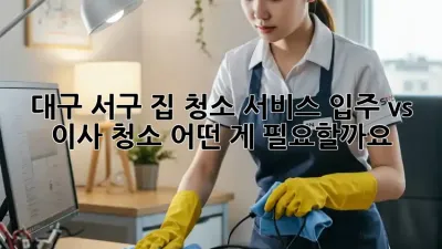 대구 서구 집 청소 서비스: 입주 vs 이사 청소, 어떤 게 필요할까요?