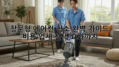 창문형 에어컨 청소 완벽 가이드: 비용, 업체 선택, 효과까지!